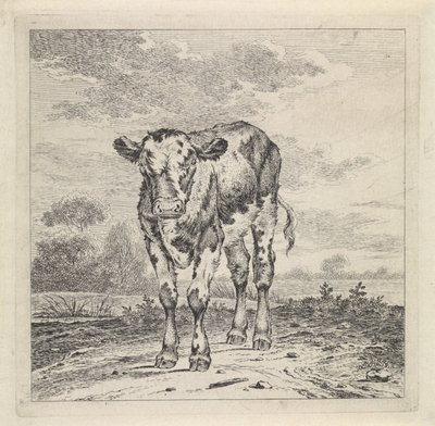 paisaje con becerro de Pieter Janson
