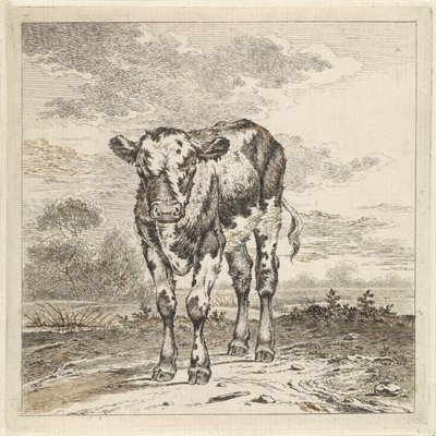 paisaje con becerro de Pieter Janson