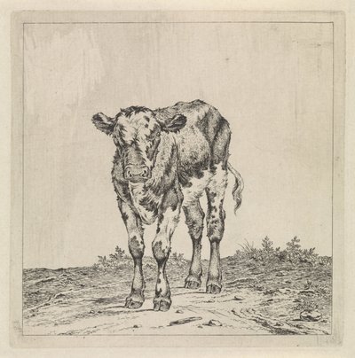 paisaje con becerro de Pieter Janson