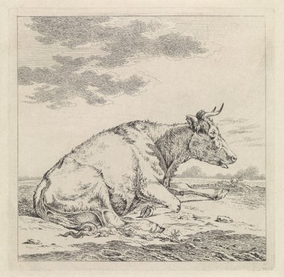 Vaca reclinada, a la derecha de Pieter Janson