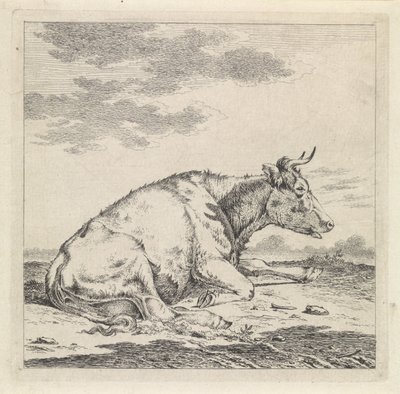 Vaca reclinada, a la derecha de Pieter Janson