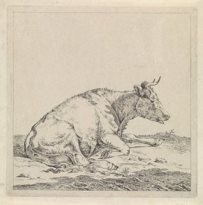 Vaca reclinada, a la derecha de Pieter Janson