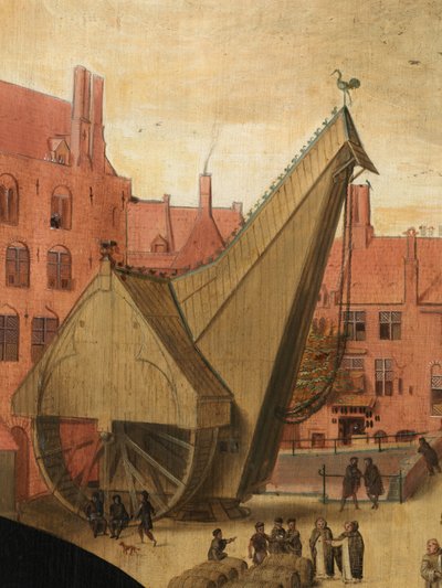 Detalle del retrato de Jan van Eyewerve de Pieter Jansz. Pourbus