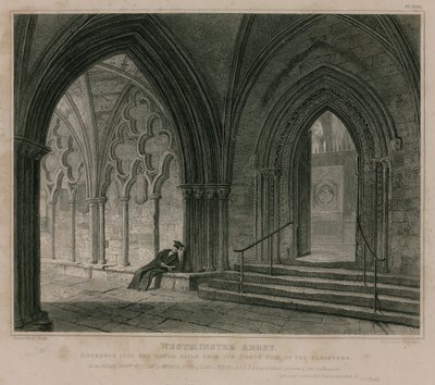 Entrada al pasillo sur, Abadía de Westminster, Londres de Pieter Jansz. Quast