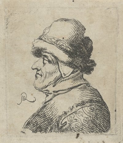 Cabeza de un anciano con sombrero de Pieter Jansz Quast