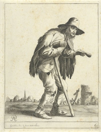 mendigo leproso Mendigos y granjeros (título de la serie) de Pieter Jansz Quast
