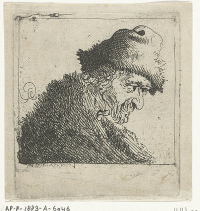 Retrato de un anciano con un sombrero de piel de Pieter Jansz Quast