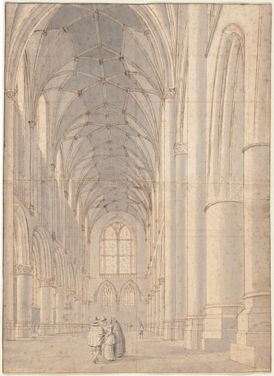 Interior de la Iglesia de San Bavón, Haarlem de Pieter Jansz Saenredam