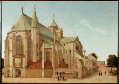 St. Mariakerk, Utrecht, Países Bajos (óleo sobre madera) de Pieter Jansz Saenredam