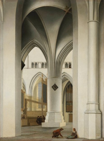 Vista del coro de la iglesia de San Bavón en Haarlem de Pieter Jansz Saenredam