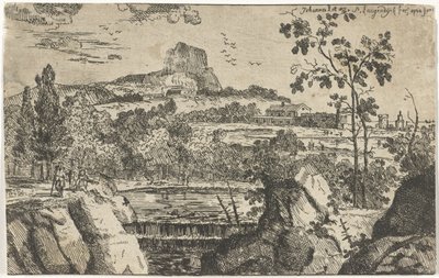 paisaje montañoso con cascada de Pieter Langendijk (I)