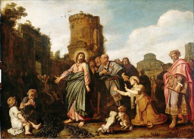 Cristo y la mujer de Canaán (Mateo 15:21-21; Marcos 7:24-30) de Pieter Lastman
