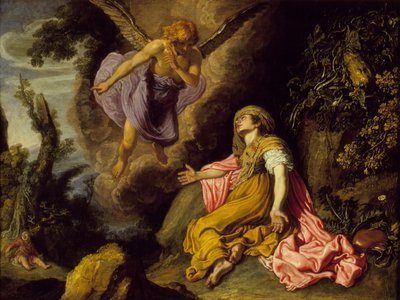 Agar y el ángel, 1614 de Pieter Lastman
