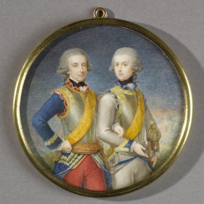 Guillermo Federico (1772-1843), príncipe de Orange-Nassau, con su hermano menor Guillermo Jorge Federico (1774-99) de Pieter Lesage