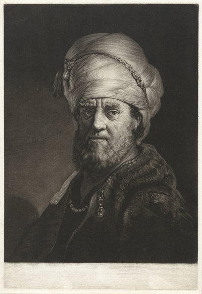 Retrato de un hombre con turbante de Pieter Louw