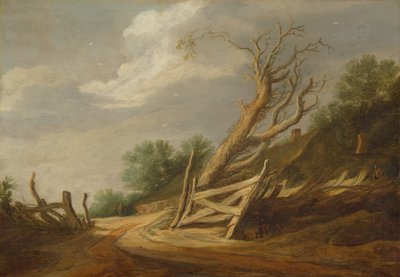 Paisaje con puerta abierta de Pieter Molijn