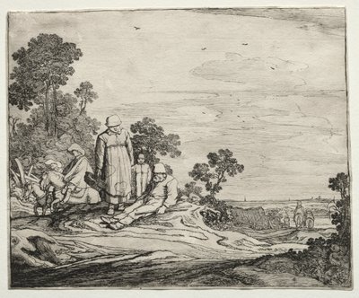 Paisaje con campesinos, 1626 de Pieter Molyn
