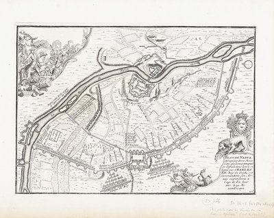 Mapa de Narva en 1700 de Pieter Mortier