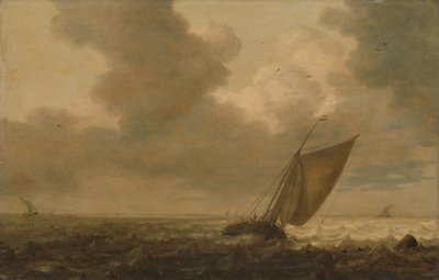 Barco de pesca con el viento en las velas de Pieter Mulier (I)
