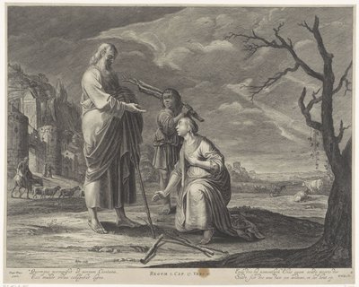 Elías y la viuda de Sarephati Historia de Elijah (título de la serie) Biblia real (título de la serie) de Pieter Nolpe