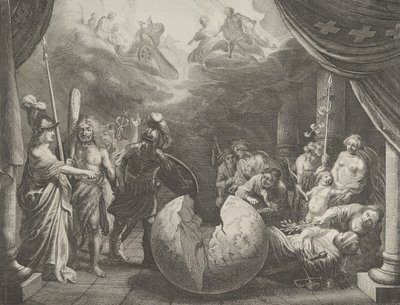 Placa 11: Alegoría sobre la discordia en Francia, de Caspar Barlaeus, Medicea Hospes, 1638 de Pieter Nolpe