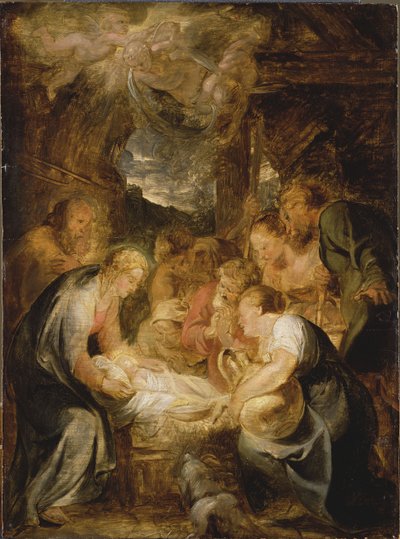 La adoración de los pastores, 1615-1616 de Pieter Paul Rubens