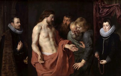 La incredulidad de Santo Tomás El tríptico de Rockox, entre 1613 y 1615 de Peter Paul Rubens