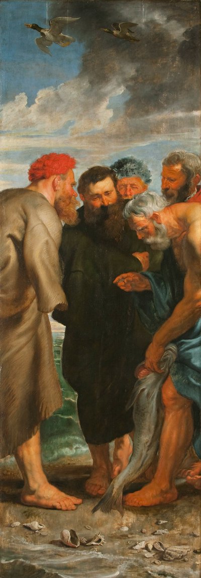 La pesca milagrosa Tríptico, panel izquierdo de Pieter Paul Rubens