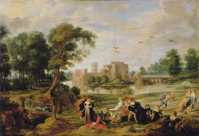 El parque del castillo en Ekeren, 1527-1530 de Pieter Paul Rubens