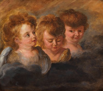 Tres cabezas de ángeles en las nubes de Pieter Paul Rubens