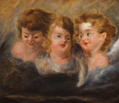 Tres cabezas de ángel en las nubes de Pieter Paul Rubens