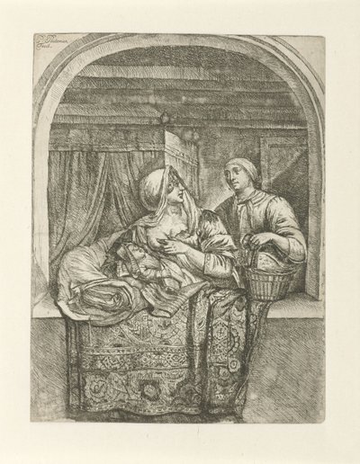 Mujer amamantando a su hijo de Pieter Peutemans