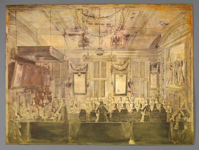 Cena de despedida del rey Carlos II de Inglaterra en el Mauritshuis de La Haya de Pieter Philippe