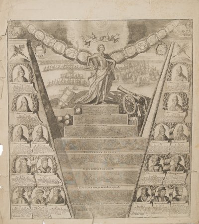 La apoteosis de la gloria militar de Pedro, 1717 de Pieter Pickaert