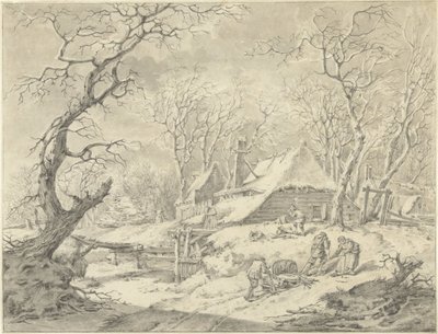 Paisaje invernal con granja de Pieter Pietersz. Barbiers