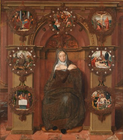 Dama de los Siete Dolores El Tríptico de Joos van Belle. Panel central, 1556 de Pieter Pourbus