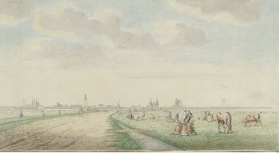 Vista de Kampen desde el lado de la tierra de Pieter Remmers