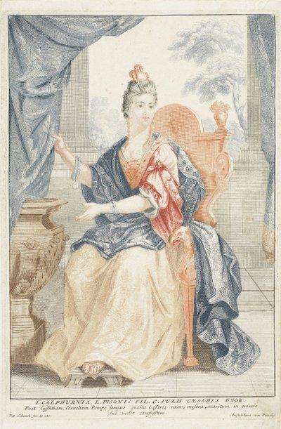 Retrato de Calpurnia Pisonis
Mujeres de Estado romanas (título de la serie) de Pieter Schenk (I)