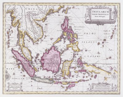 Mapa de China e Indonesia, c.1710 de Pieter Schenk