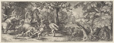 caza de osos Escenas de caza (título de la serie) de Pieter Serwouters