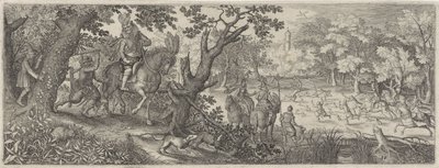 Caza de conejos Escenas de caza (título de la serie) de Pieter Serwouters