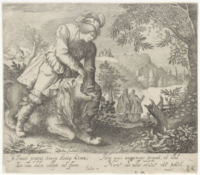 Sansón y el león de Pieter Serwouters