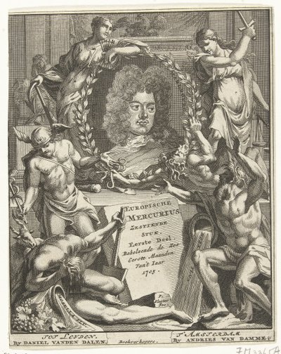 Portada del Mercurio europeo, 1705 de Pieter Sluyter