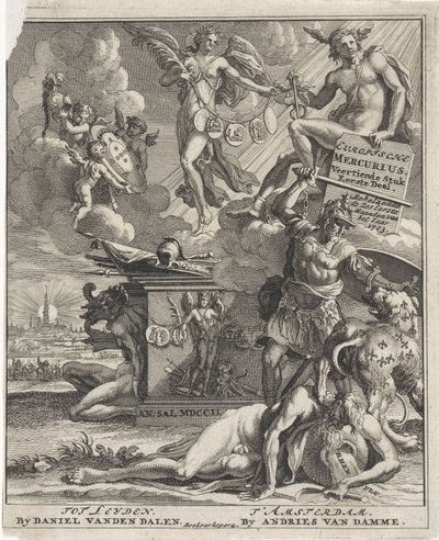 Página de título para: Mercurio europeo, parte 14, parte 1, 1703 de Pieter Sluyter