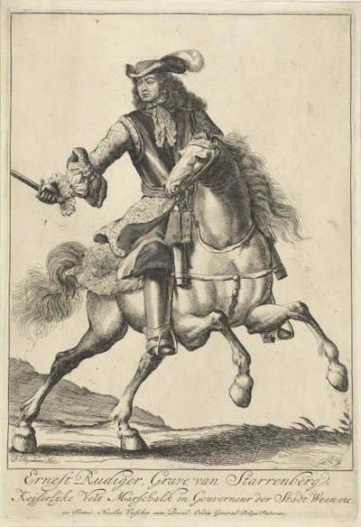 Retrato ecuestre de Ernst Rüdiger de Starhemberg de Pieter Stevens (vermeld in 1689)