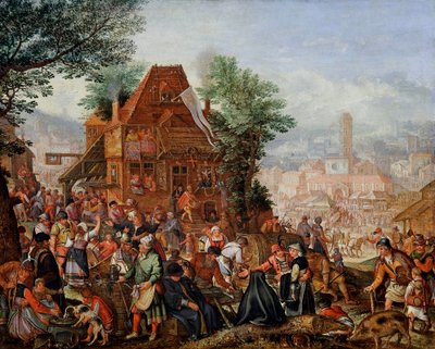 Fiesta en el aniversario de la consagración de una iglesia de Pieter Stevens