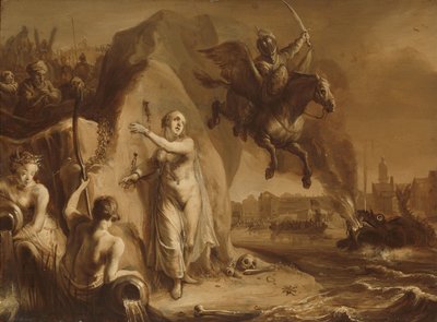Perseo y Andrómeda. Alegoría de la liberación de los Países Bajos por el Príncipe Frederik Hendrik de Pieter Symonsz Potter (attributed to)