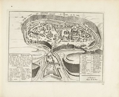 Mapa de Kamyanets-Podilsky, 1726 de Pieter Van der Aa