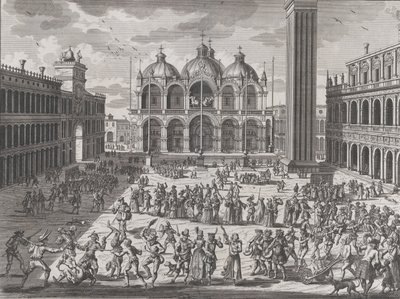 El carnaval de Venecia, de: Thesaurus Antiquitatum et Historiarum Italiae, vol. IX, 1722 de Pieter Van der Aa
