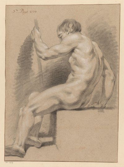 Desnudo masculino sentado, vista lateral (3er premio 1770) de Pieter Wagenaar (II)